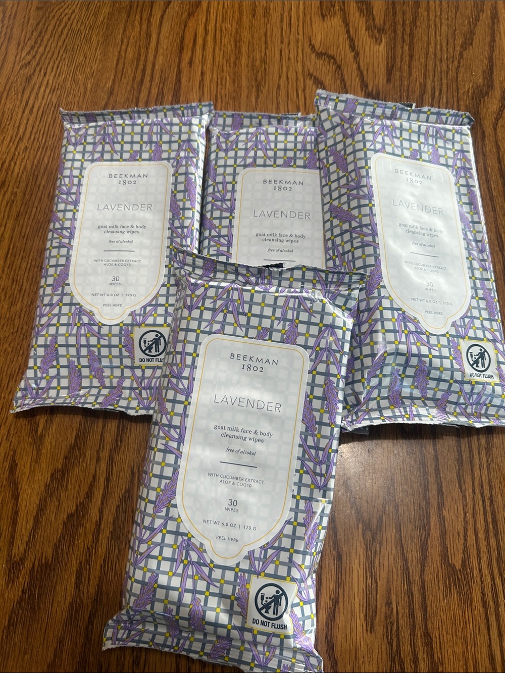 Beekman 1802 Lavender Goat Milk Cleansing Wipes - Purple & White 4